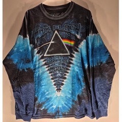 Liquid Blue Pink Floyd Dark Side of the Moon Tie Dye Long Sleeve Shirt XL