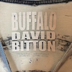 Buffalo David Bitton T-Shirt Small S Sheer Striped Ragged Edge V-Neck Tee READ