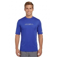 O’Neill Men basic skins short sleeve Rash guard Tee 50+ UPF top pacific blue XL