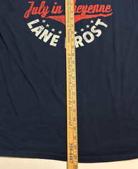 GILDAN * Aaron Watson Navy T-Shirt * God Bless Lane Frost * July in Cheyenne * L