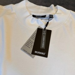Murano Liquid Luxury Mock Neck Shirt Mens 4XB White Big and Tall Cotton