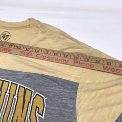 47 PITTSBURG PENGUINS Graphic T Shirt Men XL Yellow Gray NHL Hockey Rugby