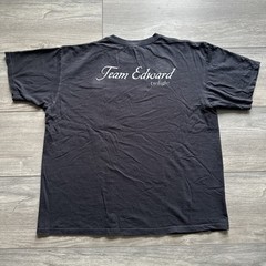 Vintage Y2K Twilight Team Edward I Run With Vampires T Shirt RARE Size XL