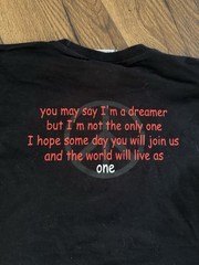 VTG 90s John Lennon Imagine T Shirt Single Stitch The Roxx Tag Medium Portrait