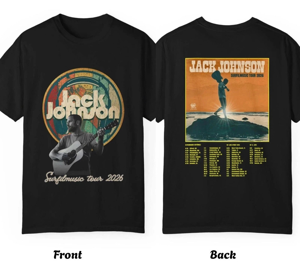 Jack Johnson SURFILMUSIC Tour 2026 T Shirt
