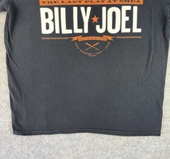 Billy Joel The Last Play At Shea 2008 T Shirt Adult Size L Black Cotton Graphic