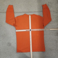 Polo Ralph Lauren Shirt Mens Large Orange Thermal Waffle Knit Long Sleeve Top