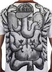 WEED Ganesha Ringer T-Shirt Men Ganesh Ganapati Hindu God Hippie Streetwear WE01