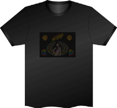 Unique Equalizer DJ/Rave/Pub Music Sound Activated flashing LED T-Shirt 022