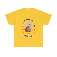 Customise Your Pet Photo Unisex T-shirt – This Human Belongs To