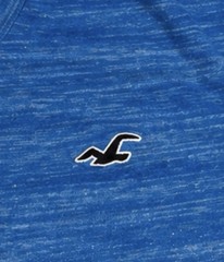 Hollister Must-Have Collection Blue Ombre V-Neck T-Shirt Mens Large