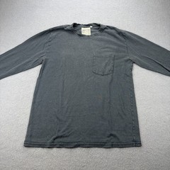 Jungmaven Long Sleeve Shirt Mens Medium Gray Hemp Organic Cotton Pocket Tee