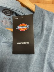 Dickies Men’s Heavyweight Short Sleeve Pocket Tee Blue Heather WS450HLBH, 2XL