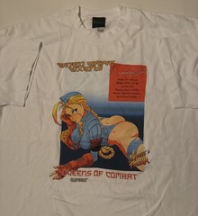 VTG Cammy Street Fighter Shirt Capcom Videogame Promo ChunLi Xbox Arcade XL RARE