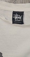 Vintage 90s Stussy Crown 8 Ball Graphic Long Sleeve T-Shirt White/Black Men’s M