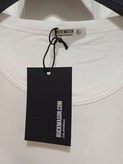 Buck Mason XL Mens White Costa Curved Hem 100% Cotton Crewneck Tee Made USA New