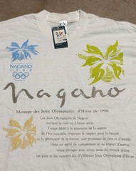 Vintage 1998 Nagano Olympic Winter Games Crew Neck T-Shirt Men’s OSFA NWT Rare