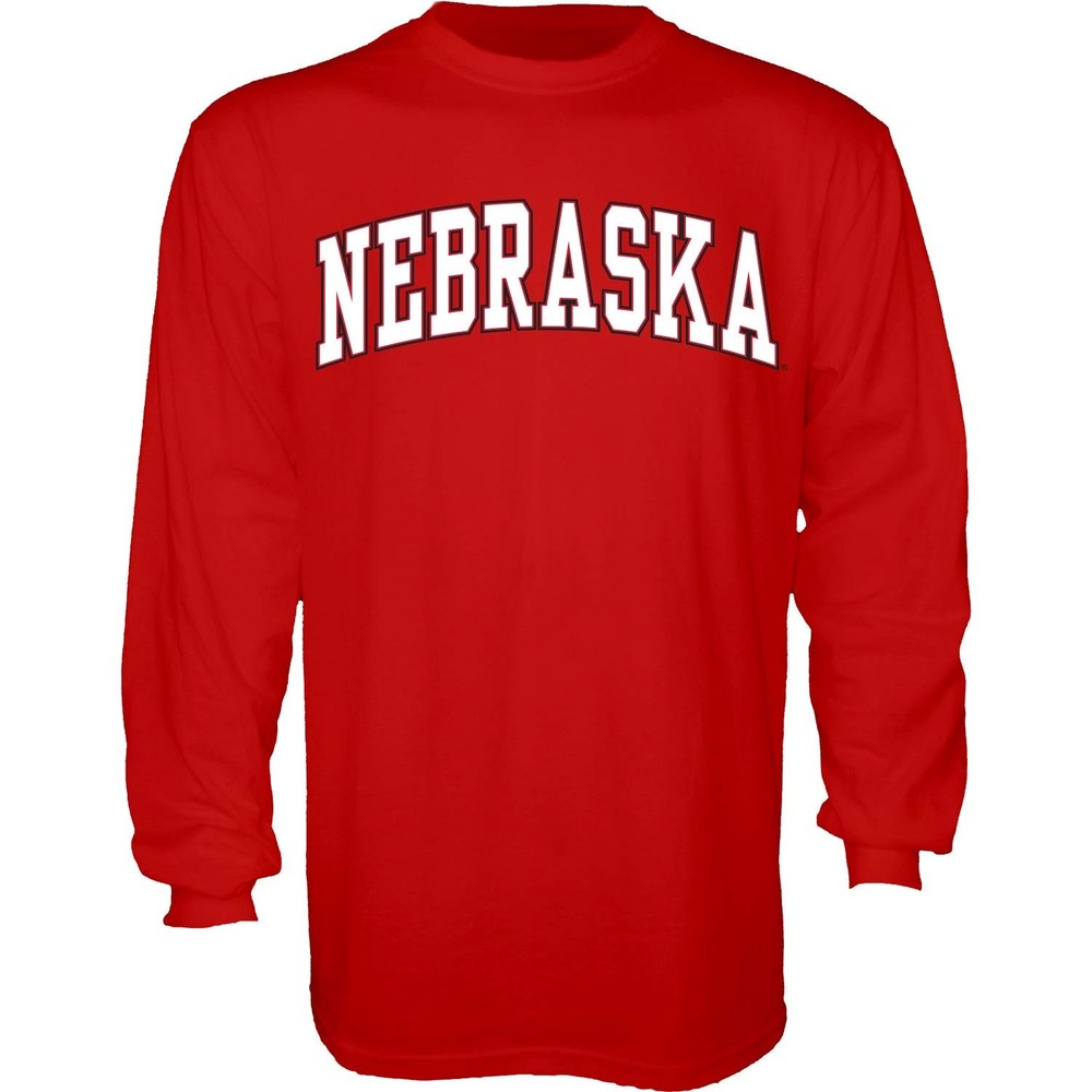Blue 84 Mens Nebraska Cornhuskers Arching Team Color Long Sleeve T Shirt