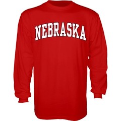 Blue 84 Mens Nebraska Cornhuskers Arching Team Color Long Sleeve T Shirt