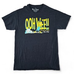 Adult Swim Rick and Morty T Shirt Black Unisex M OOH WEE!! Mr. Poopybutthole