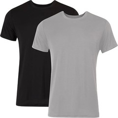 Hanes Originals Stretch Men’s T-Shirt – Black , Gray (Pack Of 3) Size M