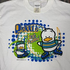 1990s Vintage Sanrio Hello Kitty Pekkle The Duck Youth Large T Shirt USA Made