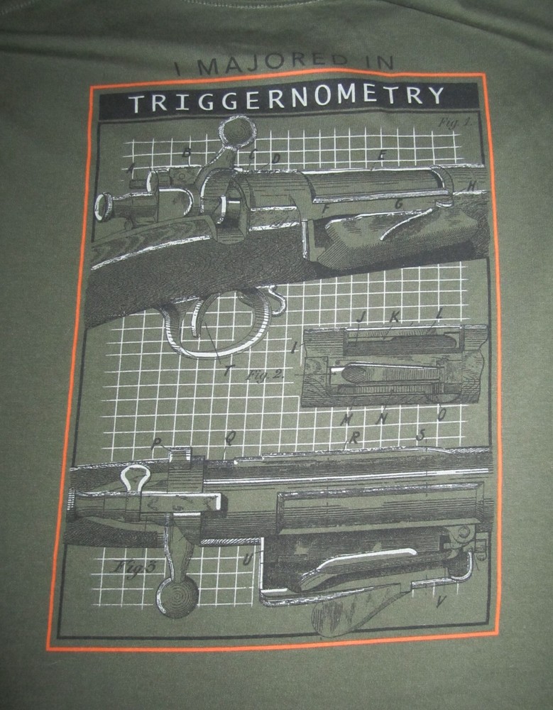 Farm to Market TRIGGERNOMETRY Mens SS Shirt XL FREE SHIPPING Guns Shooting C050