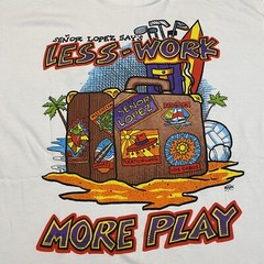 Senor Lopez Shirt Mens XL White Single Stich Travel Deadstock vtg 90s y2k
