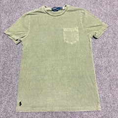 Polo Ralph Lauren T-Shirt Men M Green Custom Slim Fit Jersey Pocket Short Sleeve