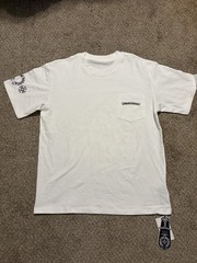 Chrome Hearts Men’s M White Pocket Graphic Cross Logo Crew Neck Tee
