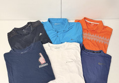 Lot of 6 Nike Under Armour Adidas Columbia Men’s Shirt Size XL Blue Dri-Fit Polo