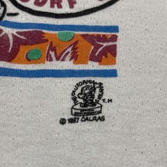 Vintage 80s California Raisins Tour Band Shirt Single Stitch Surf Raw Edge Hem L