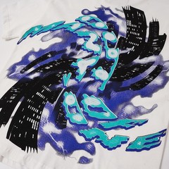 NEW Godspeed Skull Lightning Torch printing Tee Mens Cotton T-shirt