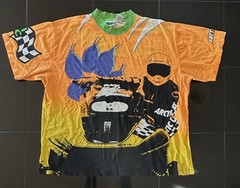 VIntage AXO Sport Arctic Cat T-shirt Snowmobile 2-Sided Orange Men’s XL