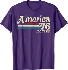 America 76 Retro 250 Years 1776 2026 250th Anniversary USA T-Shirt