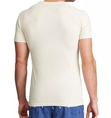 3 PACK POLO RALPH LAUREN STRETCH SLIM FIT COTTON GRAY BEIGE CREW NECK T SHIRTS
