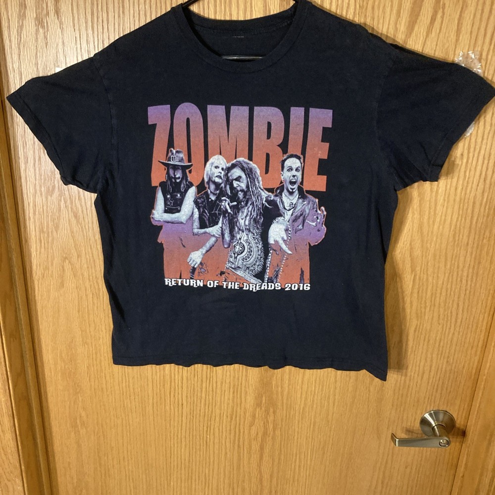 Rob Zombie Double Sided Concert Shirt Black Xl 2016 23 X27 Tag Gone