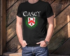 Casey Family Irish Family Crest T-shirt – Irish Heritage Coat of Arms