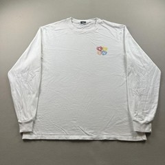 Kith T-Shirt Mens Medium White Hearts Art Logo Long Sleeve New York City Skater