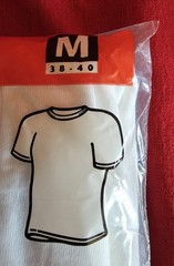 Vintage 1997 Hanes T Shirts Sealed NOS 3 Pack Medium 38-40 White Cotton USA 6 PC