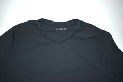 Jacques NY Men’s Size L Gray Ribbed Performance T Shirt Polyamide Blend