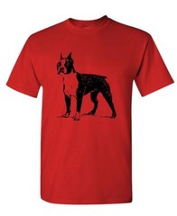 BOSTON TERRIER – vintage hipster style – Cotton Unisex T-Shirt