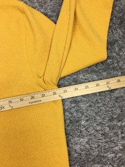 Members Mark Thermal Henley Shirt Mens Size XL Yellow Long Sleeve #@