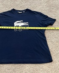Lacoste Blue Large T Shirt 3D-Printed Graphic Crocodile Logo