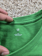 Apple T Shirt Medium Green Short Sleeve Crew Neck Cotton Graphic Employee