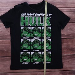 The Many Emotions OF Hulk merch Cartoon Promo Aop Print Tee Cotton, Men`s Size M