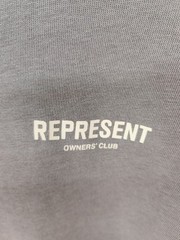 Represent Owners Club T-Shirt Ash Grey Oversized Fit Size S Made in Portugal