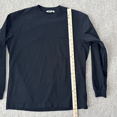 Uniqlo U Crew Neck Long Sleeve T Shirt Mens Medium Black/ Washed Black