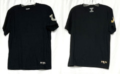 Lot of 2 True Religion Metallic Logo Black S/S 100% Cotton T-Shirts M