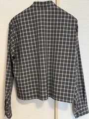 PHIGVEL FISHERMAN’S SHIRT Size 4 Black Fade Check Short Jacket